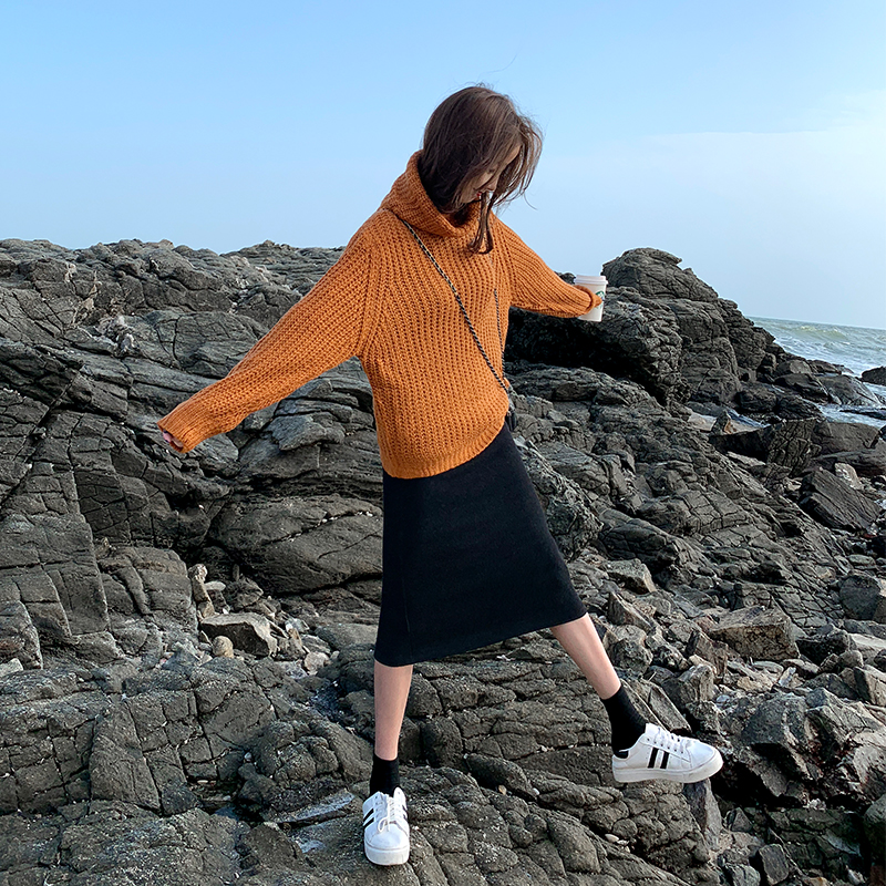 ins超火毛衣女秋冬新款韓版學生慵懶風百搭寬松顯瘦套頭針織衫潮