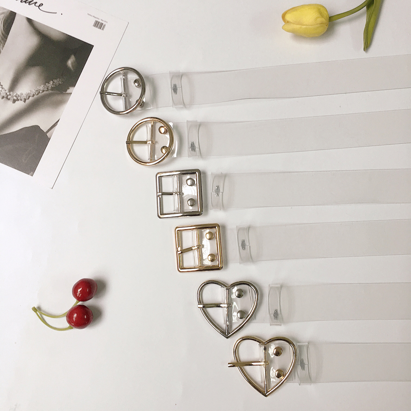 韓版新款凹造型神器時尚女個性簡約百搭樹脂全透明腰帶裝飾皮帶潮